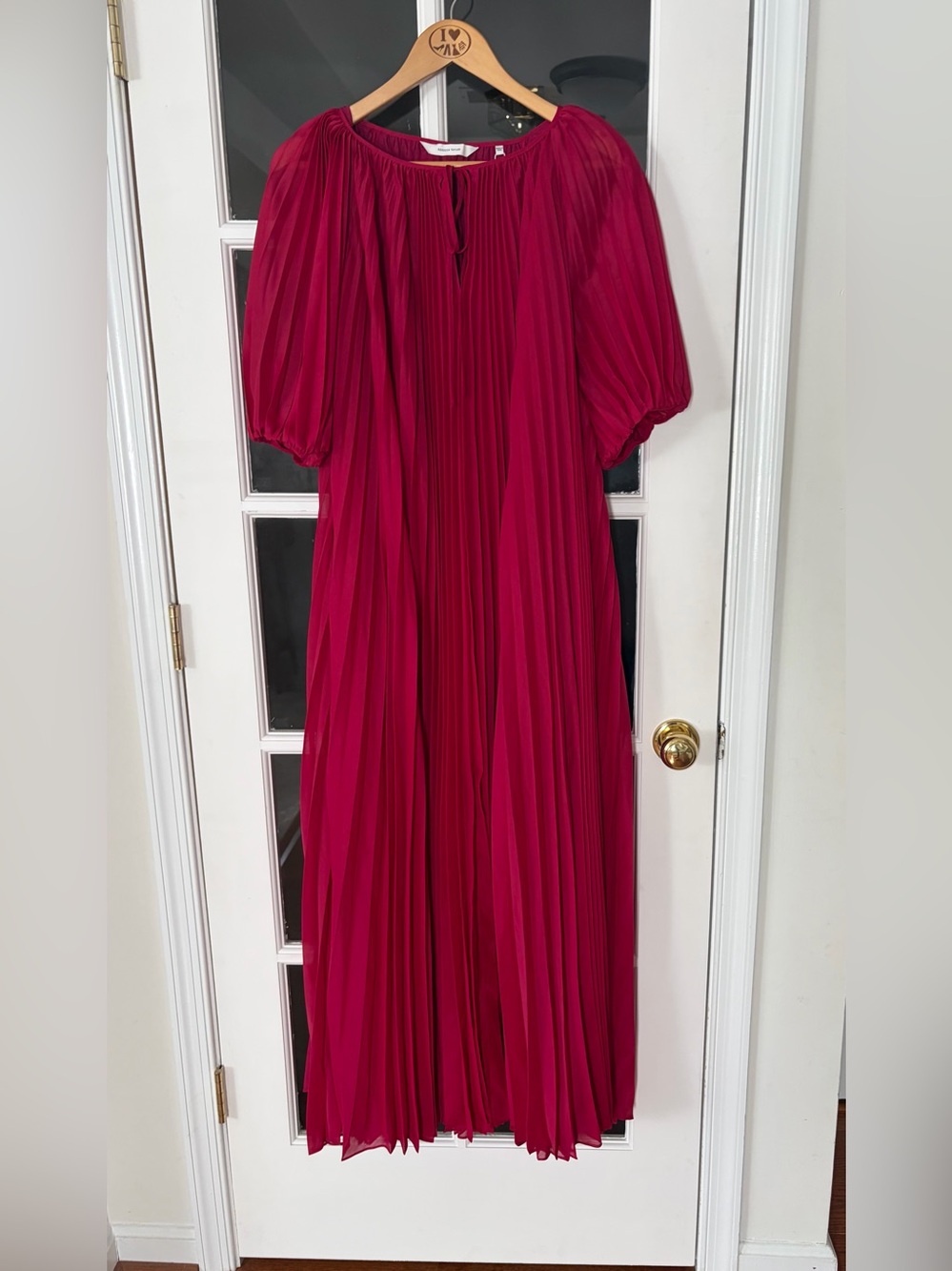 Rebecca Taylor Sunburst Pleat Dress - Size XL - NWT - Hibiscus - Picture 3 of 9